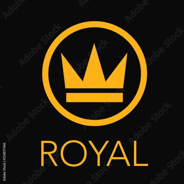 Obraz Crown icon vector