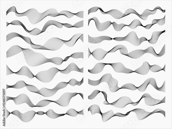 Obraz Abstract Wavy Line Art Pattern