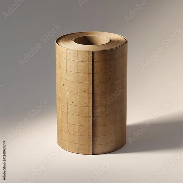 Fototapeta A Cylindrical Wooden Form with Subtle Grid Lines and a Partial Cutaway: Revealing Layers and Structure, This Object Hints at Craftsmanship and Design in a Simple Yet Intriguing Composition.






