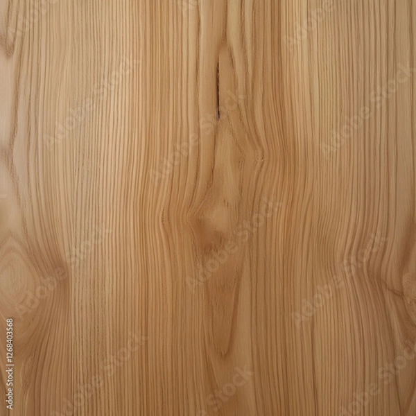 Fototapeta This high-resolution polished oak wood texture features a smooth, flawless surface with golden-brown tones and a clean, wavy grain pattern. 