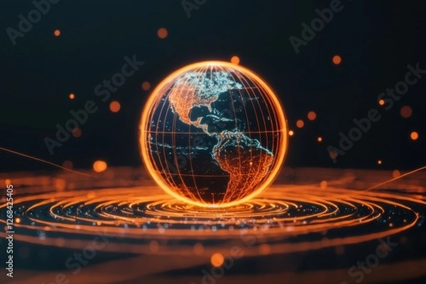 Fototapeta High-Fidelity Visualization of Earth's Magnetic Field Dynamics