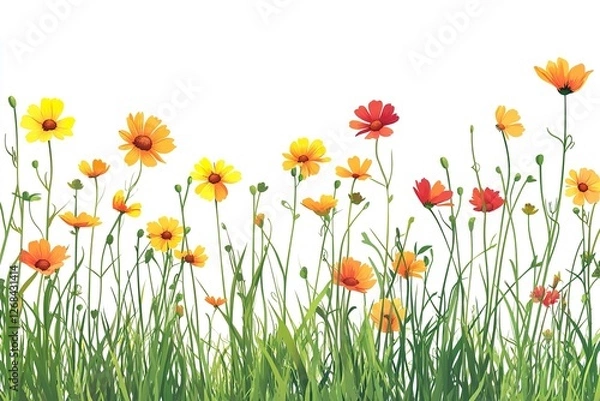 Fototapeta Summer meadow beautiful