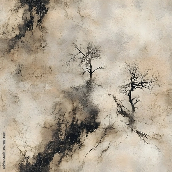 Obraz dead tree in the desert