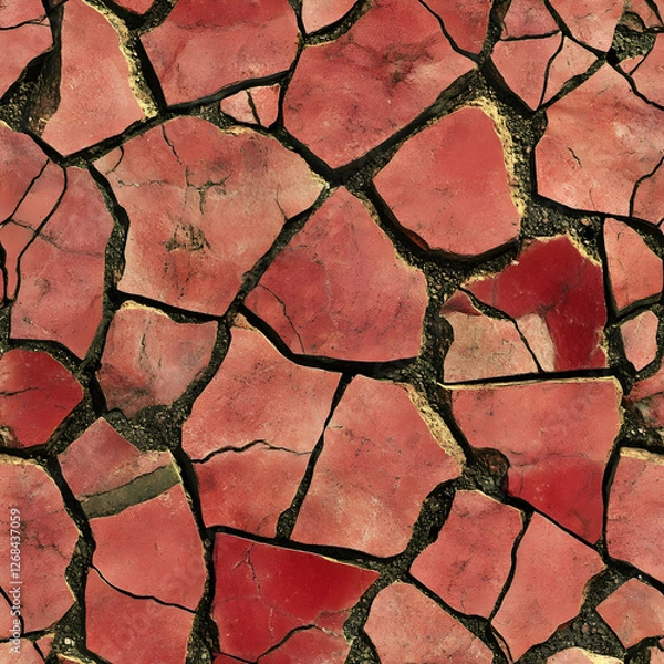 Obraz dry cracked soil