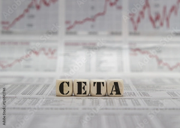 Obraz CETA word built with letter cubes
