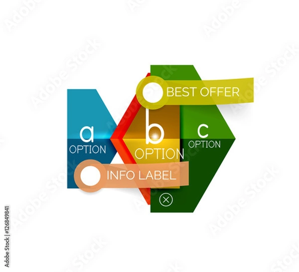 Fototapeta Geometric business infographics templates