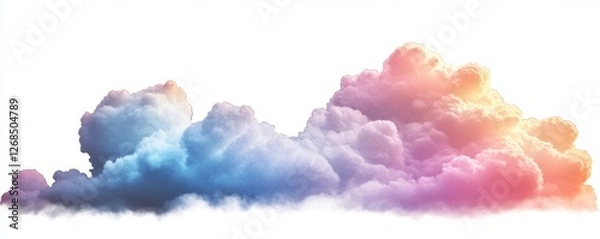 Obraz Pastel cloudscape; isolated, whimsical, design element