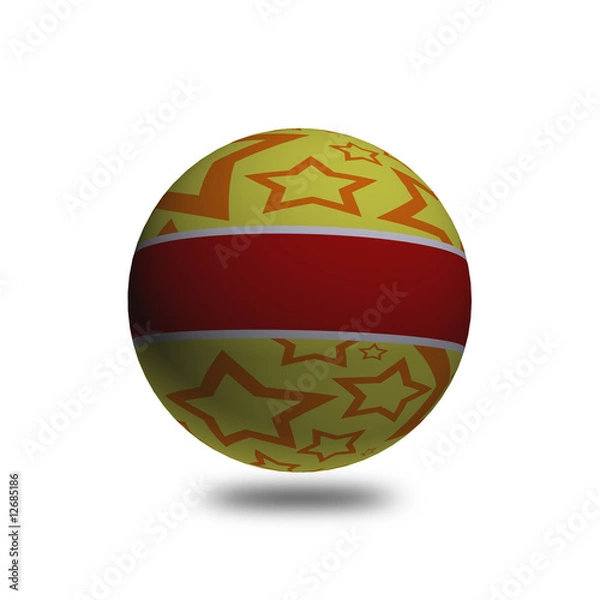 Obraz 3D ball orange