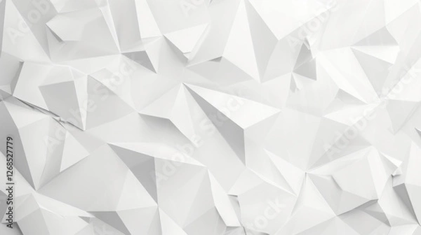 Fototapeta textured white background featuring abstract geometric shapes and facets, creating modern and minimalist aesthetic. Ideal for design projects and backgrounds