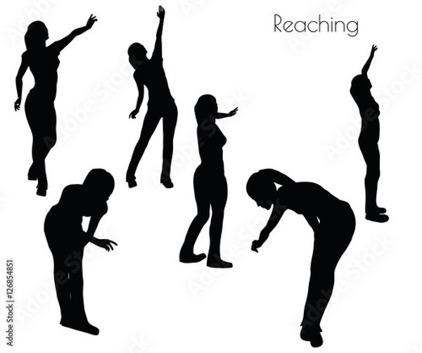 Fototapeta woman in Reaching pose