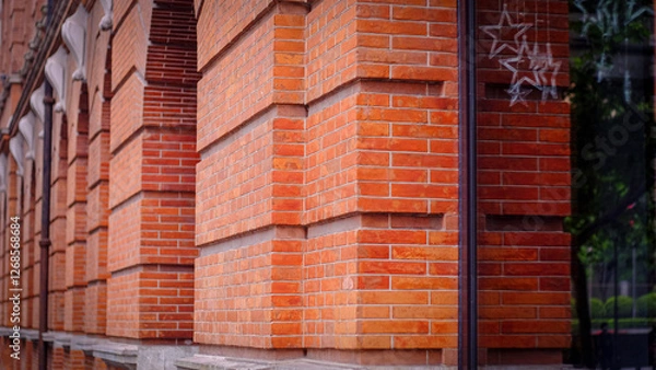 Fototapeta red brick building