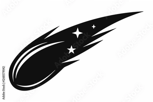 Obraz comet silhouette vector illustration