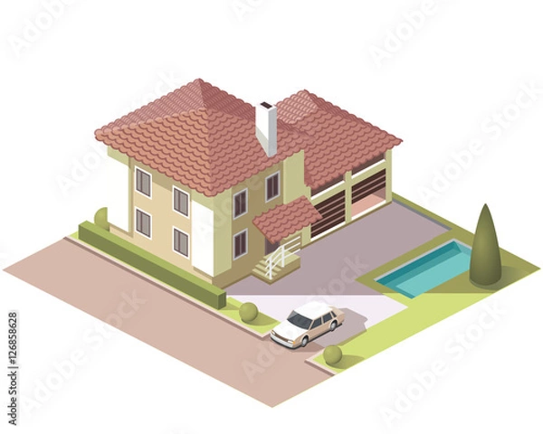 Obraz Set tiles vector buildings