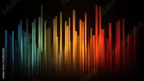 Fototapeta Abstract digital graph with clean lines and gradient lighting, embodying modern minimalism and professional clarity.