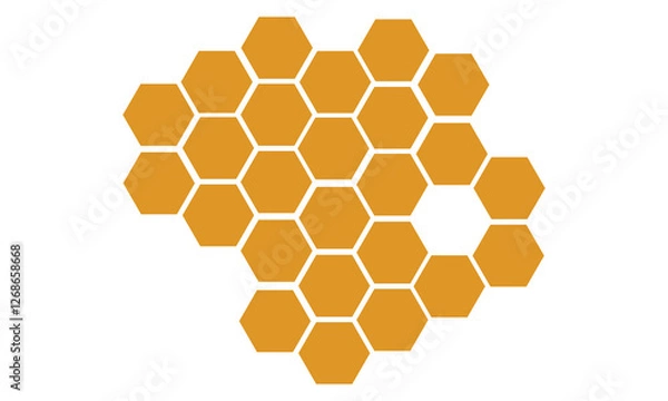 Fototapeta Honeycomb bee icon on white background. honeycomb icon for your web site design, logo, app, UI. flat style. honey comb sign.  Vector Illustration .