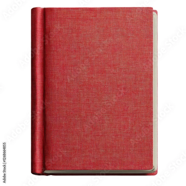 Fototapeta  Leather Book Isolated on White Background. 