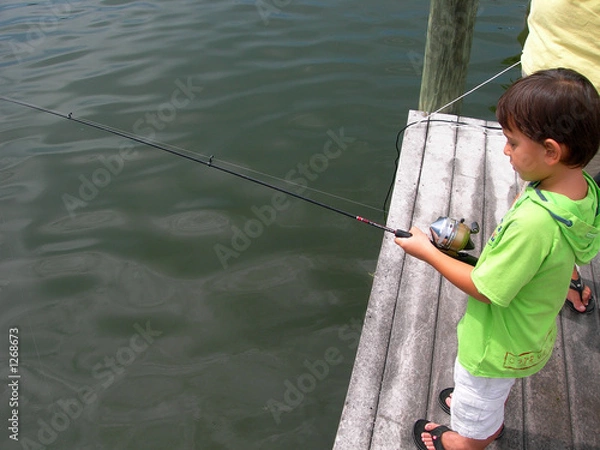 Obraz boy fishing