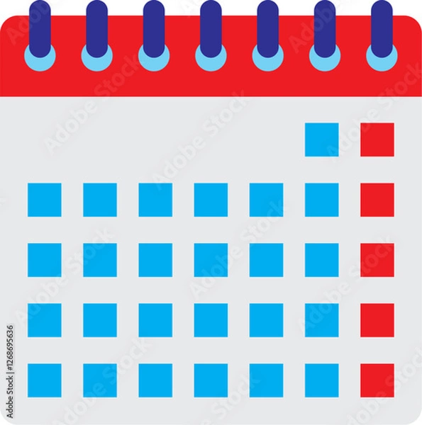 Obraz Calendar flat icon design.