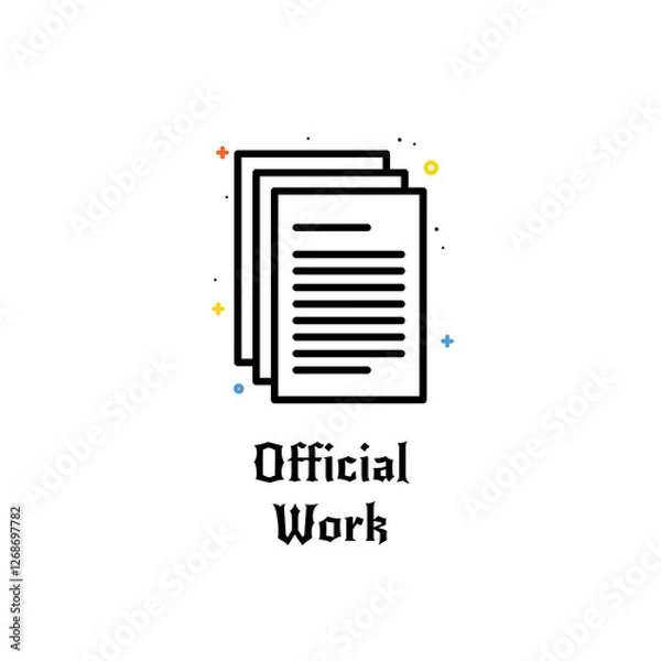 Obraz Official work vector illustration