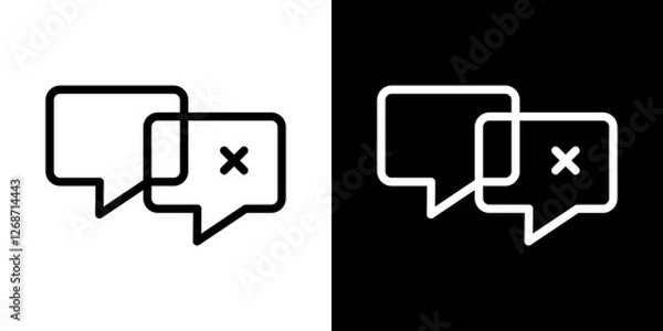Obraz Disagreement icons vectors set in stroke line style.