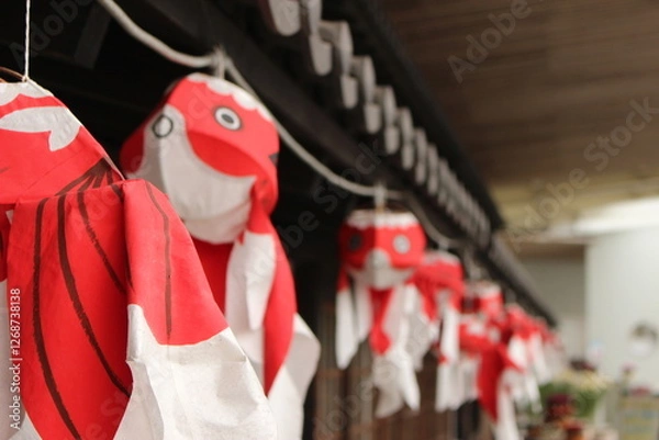 Fototapeta 『金魚ちょうちん』柳井市白壁の町並み  山口県観光