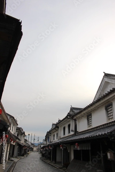 Fototapeta 『金魚ちょうちん』柳井市白壁の町並み  山口県観光