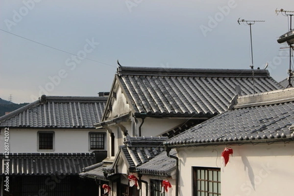 Fototapeta 『金魚ちょうちん』柳井市白壁の町並み  山口県観光
