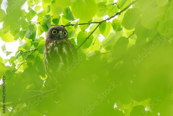 Obraz 新緑とアオバズク