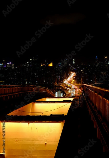 Fototapeta bridge at night