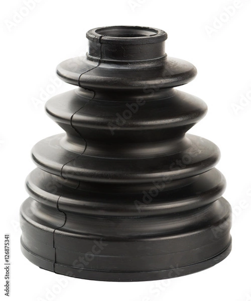 Obraz Spare rubber car drive cover, isolated on white 