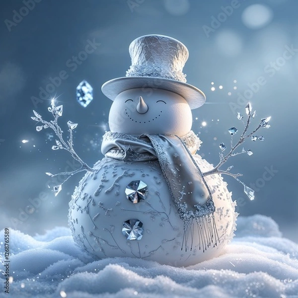Obraz snowman in the snow