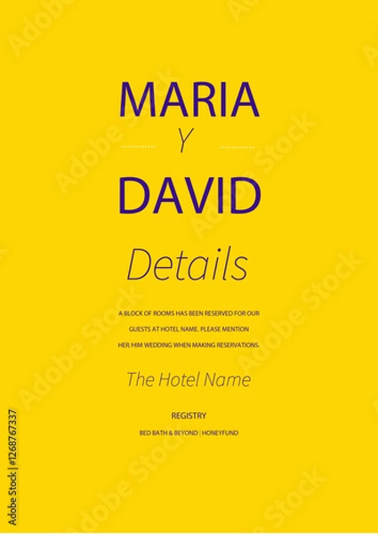 Obraz Beautiful wedding invitation card