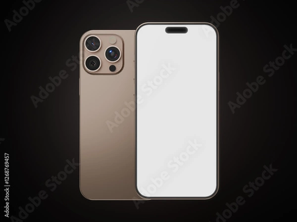 Fototapeta 3D rendered smartphone for mockup