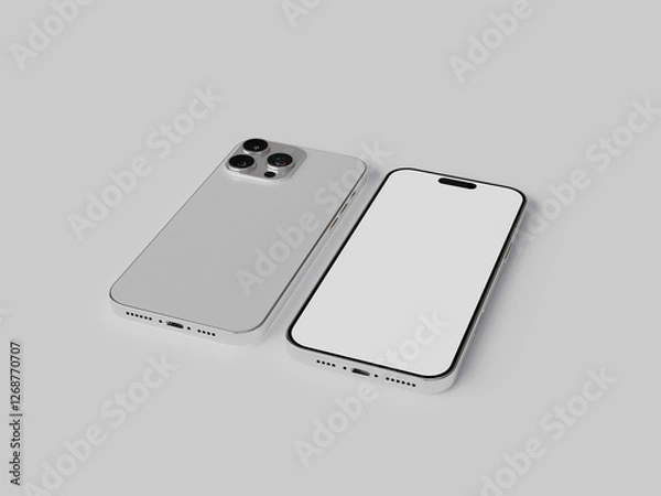 Fototapeta 3D rendered smartphone for mockup