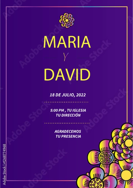 Obraz Beautiful wedding invitation cards