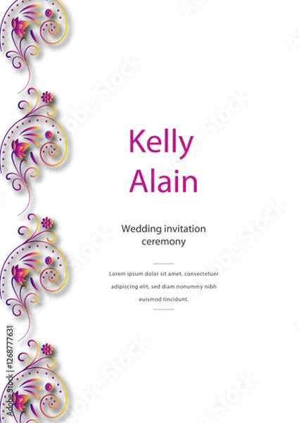 Obraz Beautiful wedding invitation cards