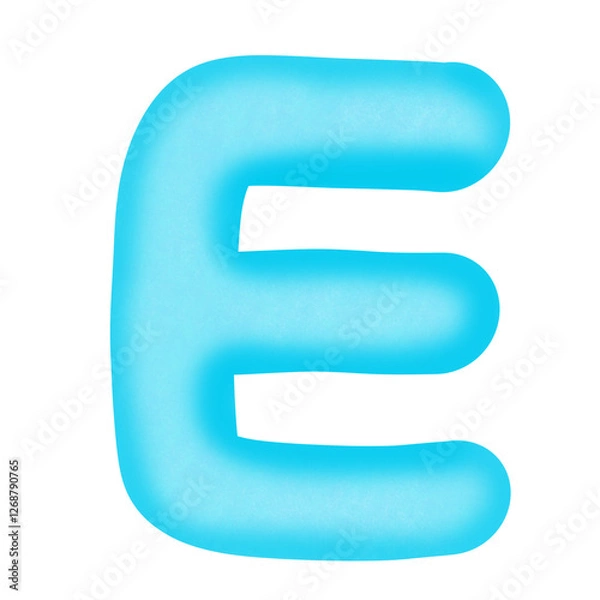 Obraz  blue letter E