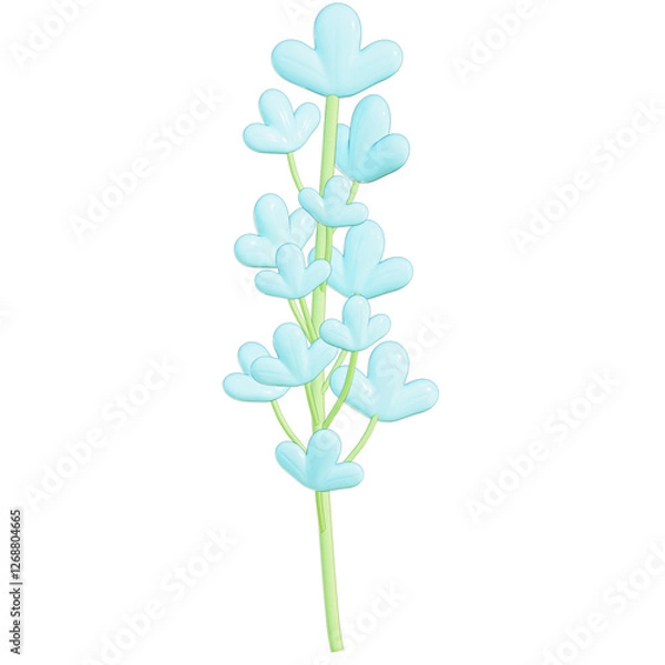 Fototapeta Easter Theme Cute Flower Deco on transparent background , 3D Rendering