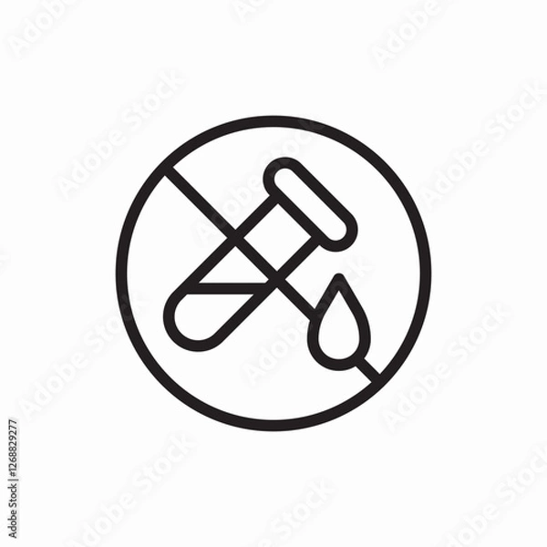 Obraz no beaker lab icon vector sign