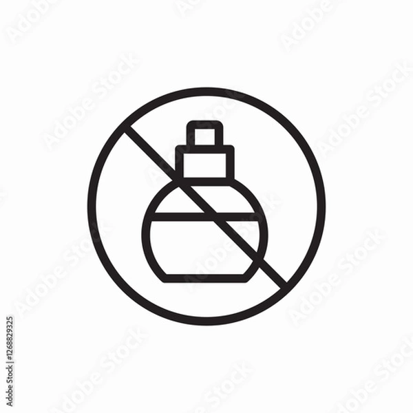 Obraz no perfume warning label icon vector sign