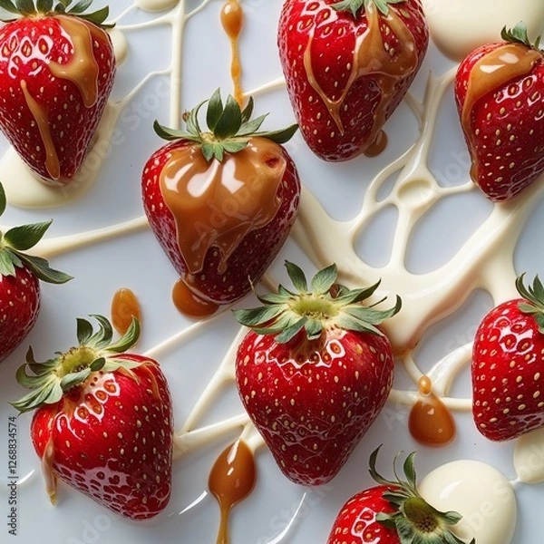 Obraz strawberries and milk