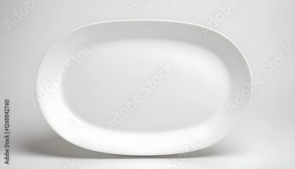 Obraz white plate on a white background
