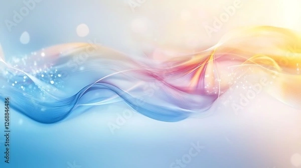 Fototapeta Abstract lines and colorful waves, perfect for digital backdrops