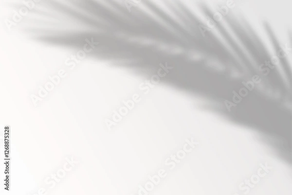 Fototapeta Shadow of the window on a gray background. Horizontal orientation, 3D rendering, overlay effect for photo