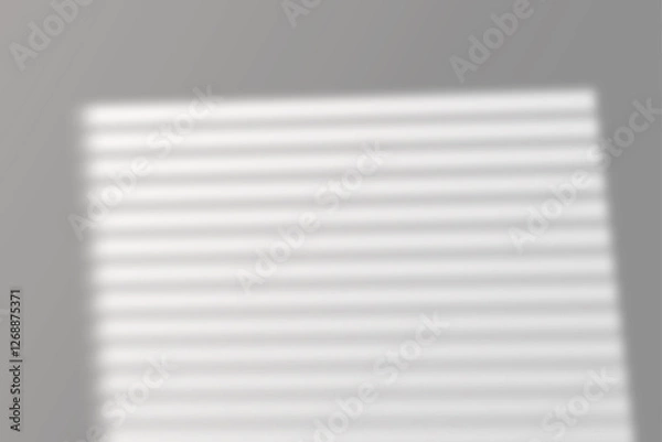 Fototapeta Shadow of the window on a gray background. Horizontal orientation, 3D rendering, overlay effect for photo
