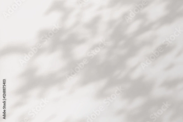Fototapeta Shadow of the window on a gray background. Horizontal orientation, 3D rendering, overlay effect for photo