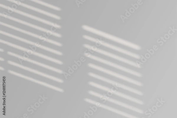 Obraz Shadow of the window on a gray background. Horizontal orientation, 3D rendering, overlay effect for photo