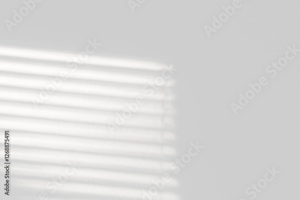 Fototapeta Shadow of the window on a gray background. Horizontal orientation, 3D rendering, overlay effect for photo