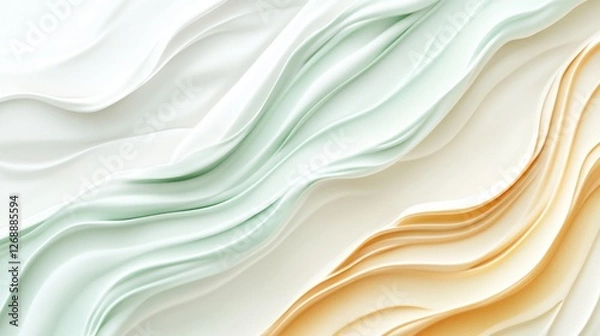 Fototapeta Elegant texture of gently flowing lines on a clean white background with subtle hues