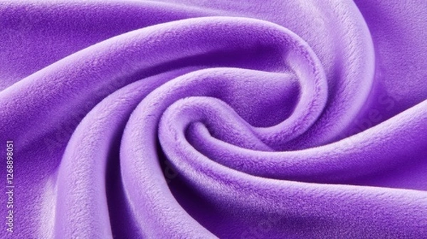 Fototapeta Close-up of luxurious deep violet velvet fabric showcasing soft folds and rich texture in warm ambient lighting for an elegant atmosphere
